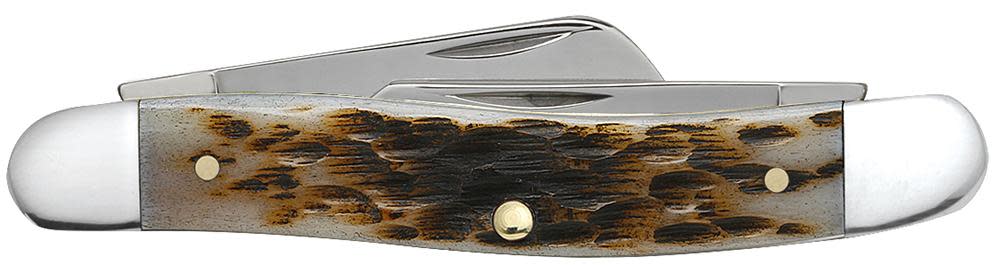 Peach Seed Jig Amber Bone Medium Stockman - Image 4