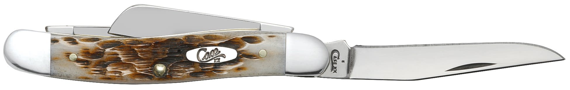 Peach Seed Jig Amber Bone Medium Stockman - Image 5