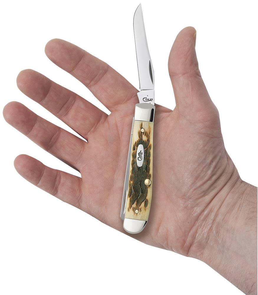 Peach Seed Jig Amber Bone Mini Trapper - Image 5