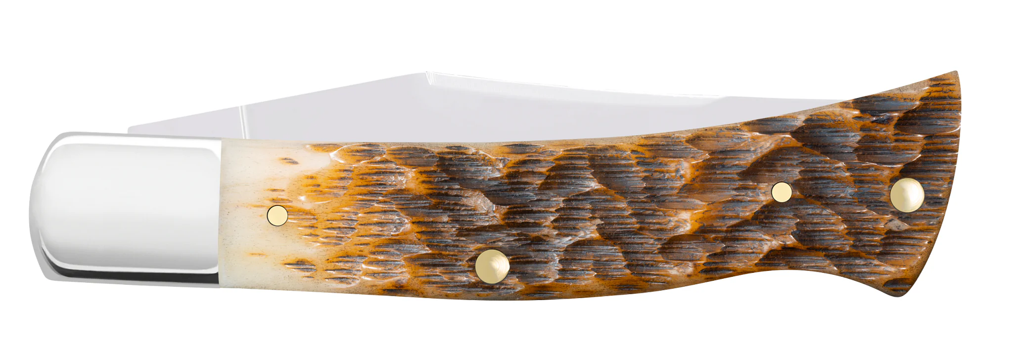 Peach Seed Jigged Amber Bone Case Axe Handle® - Image 3