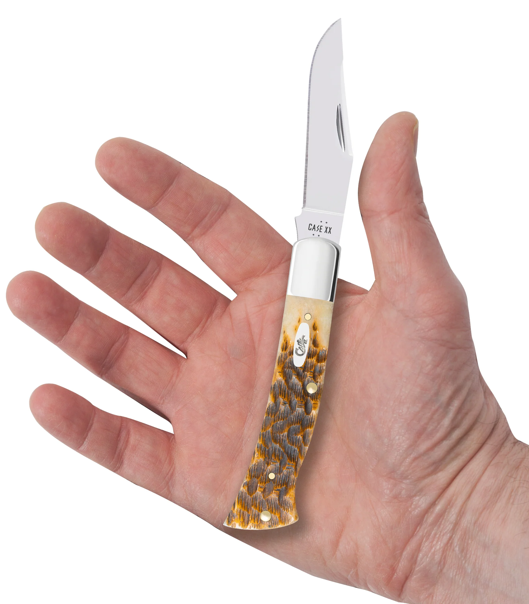 Peach Seed Jigged Amber Bone Case Axe Handle® - Image 5