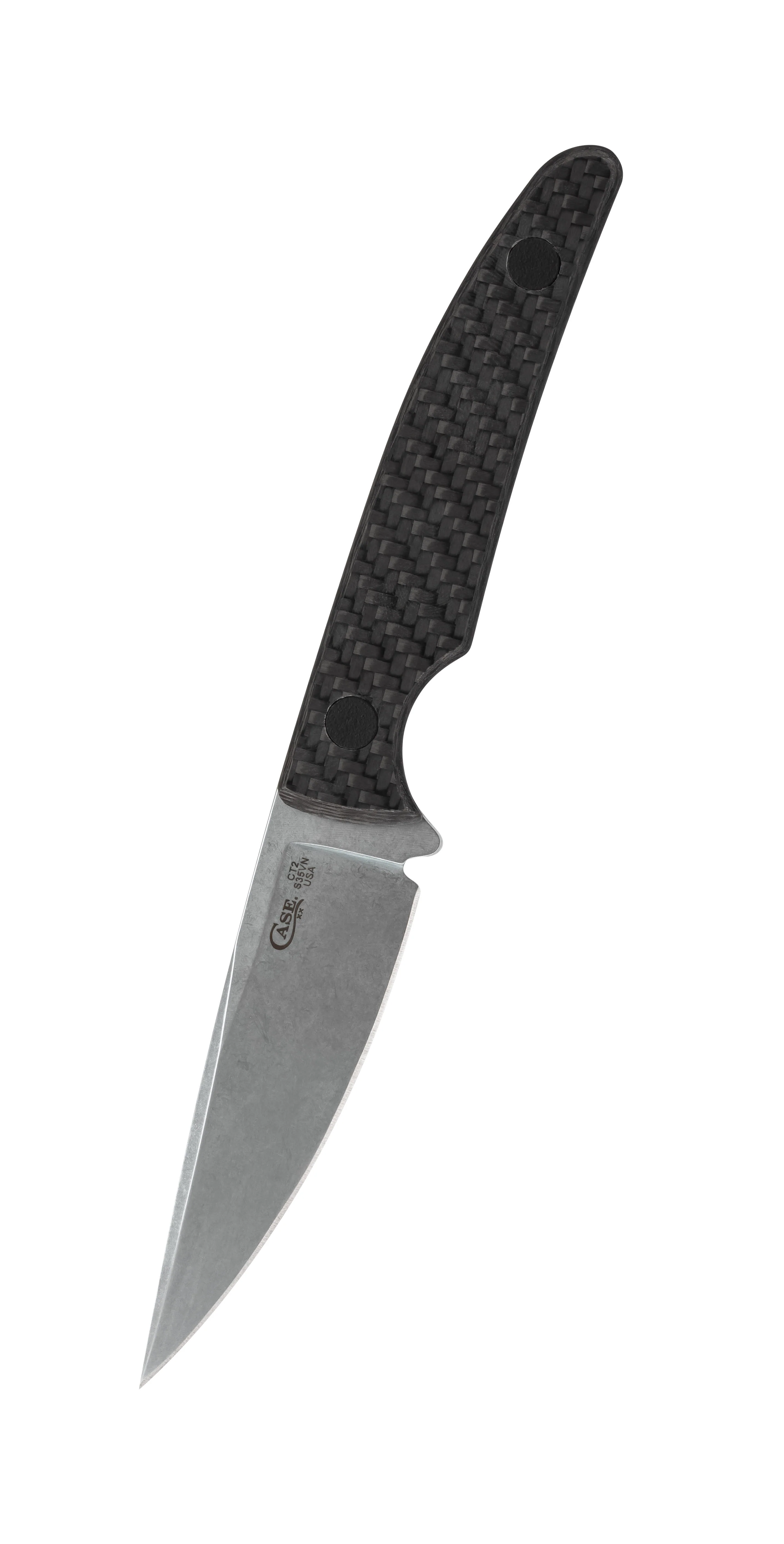 Black Carbon Fiber Weave CT2 Hunter with Embellished Leather Sheath - Image 3