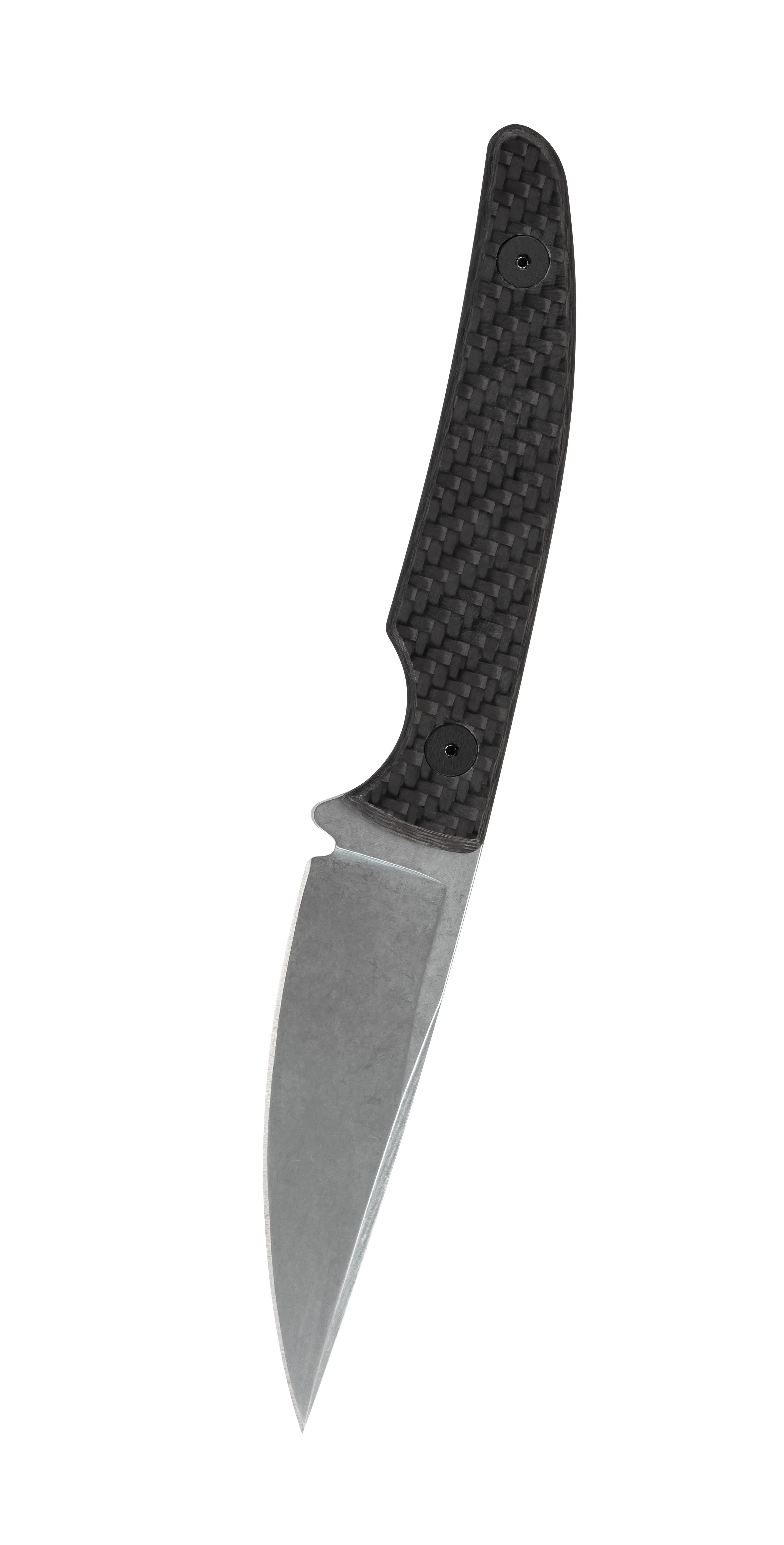 Black Carbon Fiber Weave CT2 Hunter with Embellished Leather Sheath - Image 5