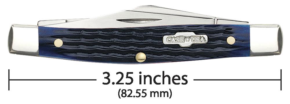 Rogers Corn Cob Jig Blue Bone Medium Stockman with Pen Blade - Image 3