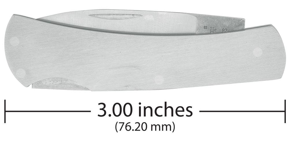 Brushed Stainless Steel Executive Lockback - Image 2