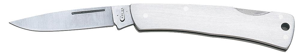 Brushed Stainless Steel Executive Lockback with Lanyard Hole - Image 4