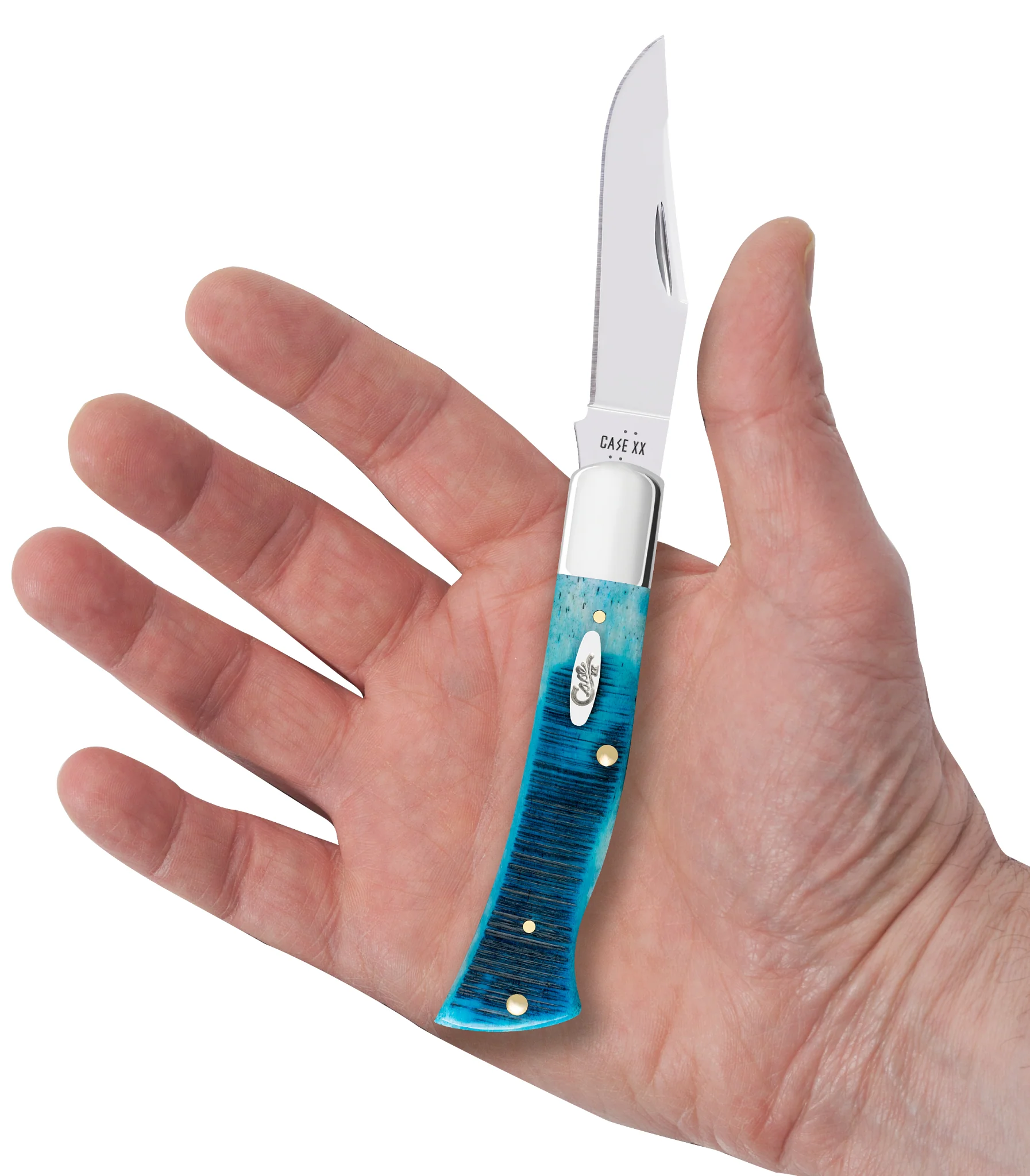 Sawcut Jigged Caribbean Blue Bone Case Axe Handle® - Image 5