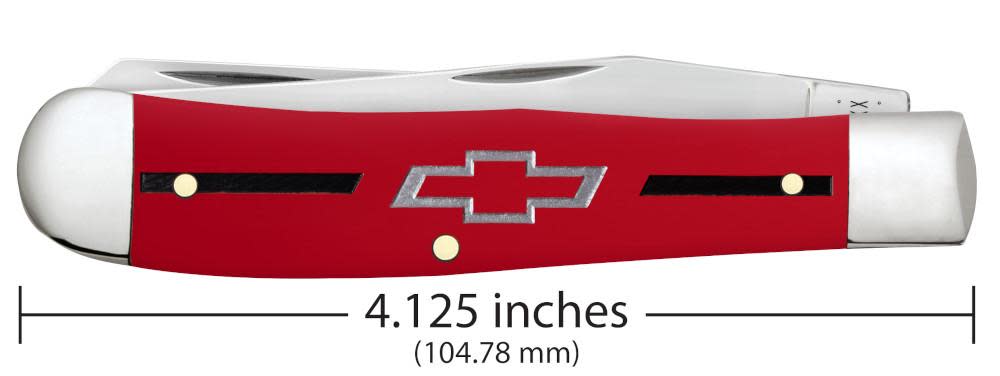 Chevrolet® Embellished Smooth Red Synthetic Trapper - Image 3
