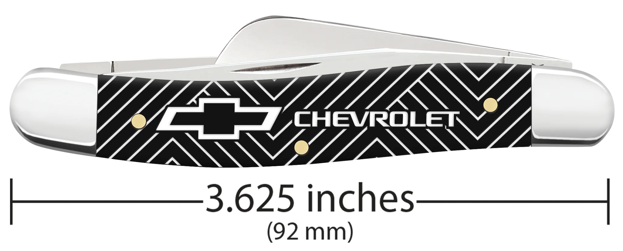 Chevrolet® Embellished Smooth Black Synthetic Medium Stockman - Image 2