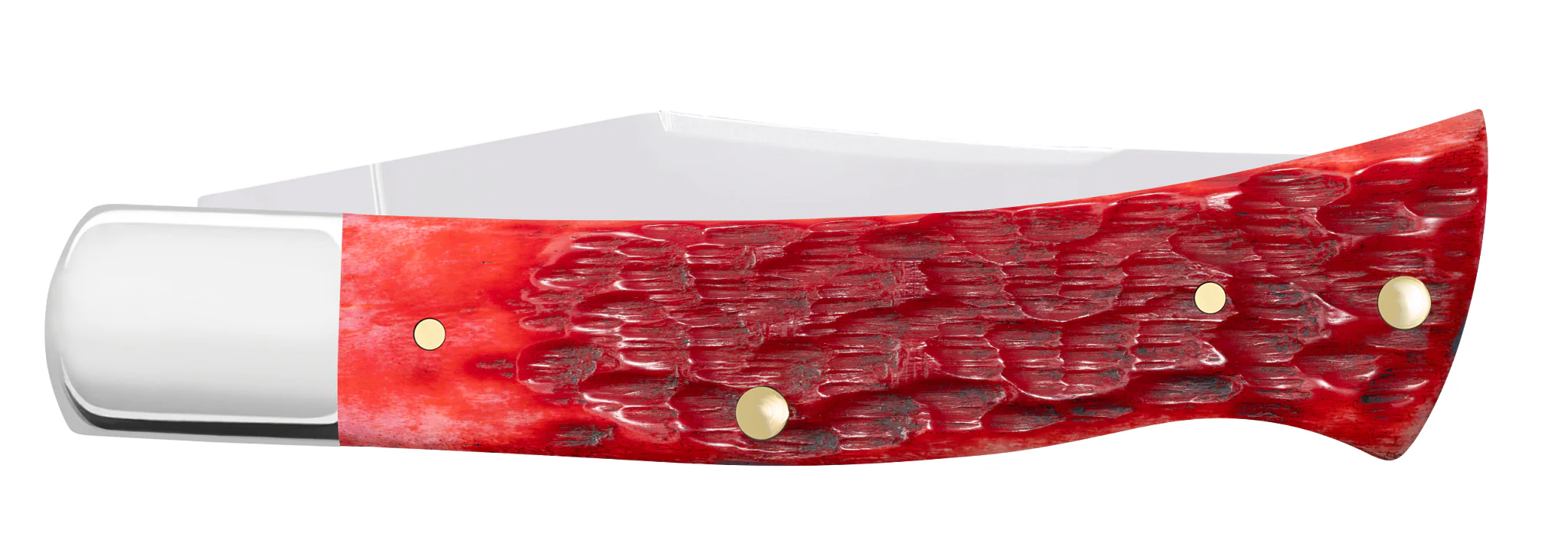 Peach Seed Jigged Dark Red Bone CS Case Axe Handle® - Image 3