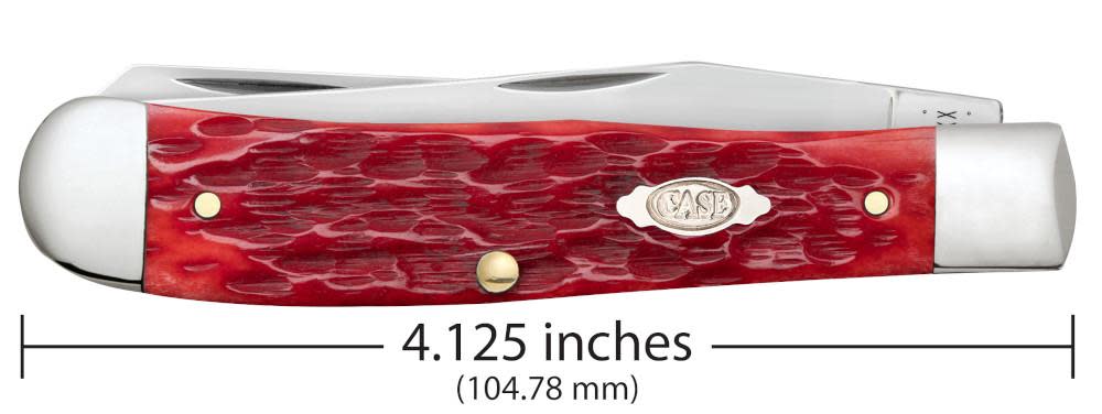 Peach Seed Jig Dark Red Bone CS Trapper with Pocket Clip - Image 3