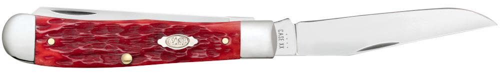 Peach Seed Jig Dark Red Bone CS Trapper with Pocket Clip - Image 5