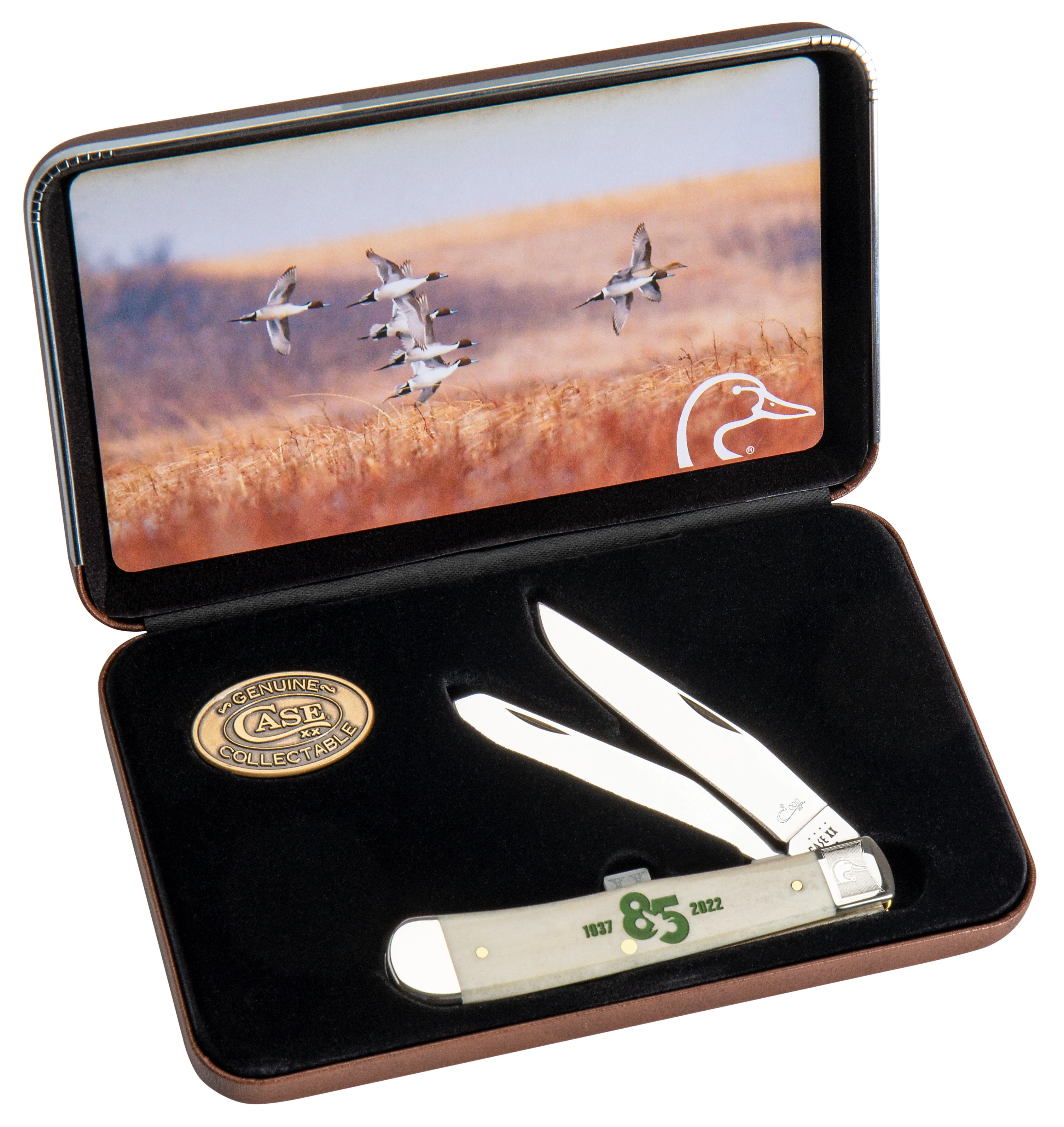Ducks Unlimited® 85th Anniversary Embellished Smooth Natural Bone Trapper Gift Set - Image 6