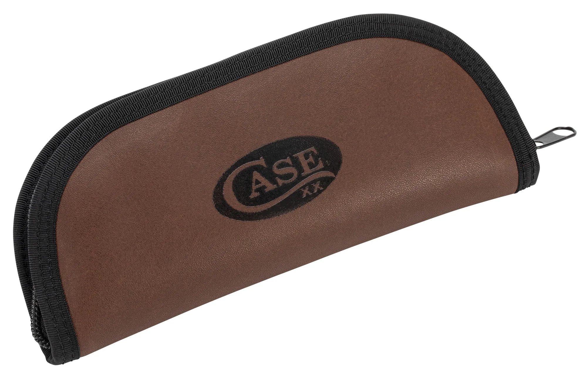 Embellished Genuine Brown Leather Taco Pouch Medium