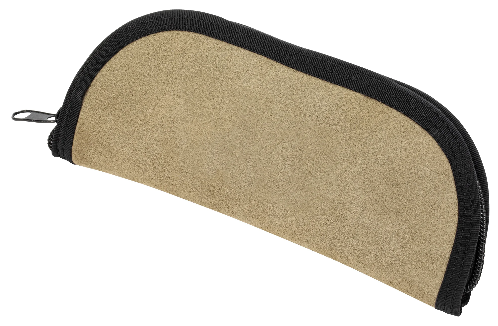 Embellished Genuine Taupe Suede Leather Taco Pouch Medium - Image 4