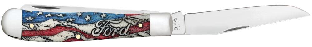 Ford Embellished Smooth Natural Bone Trapper with Red and Blue Color Wash and Black Definition Gift Set - Image 5