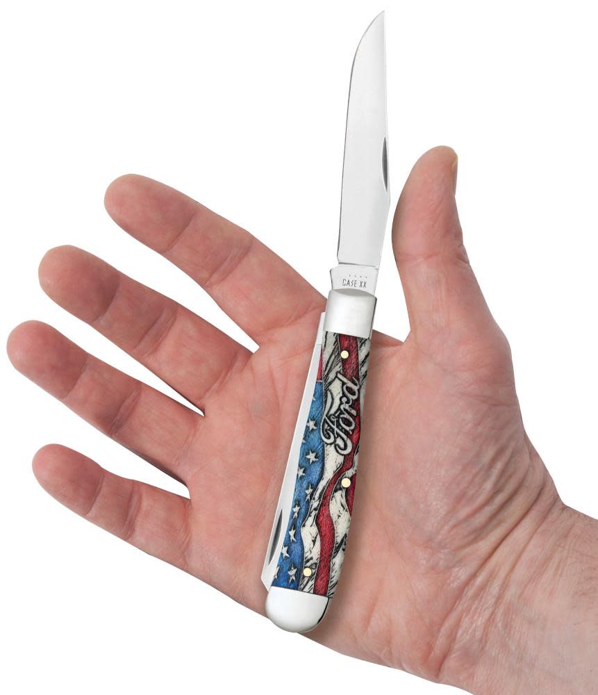Ford Embellished Smooth Natural Bone Trapper with Red and Blue Color Wash and Black Definition Gift Set - Image 6