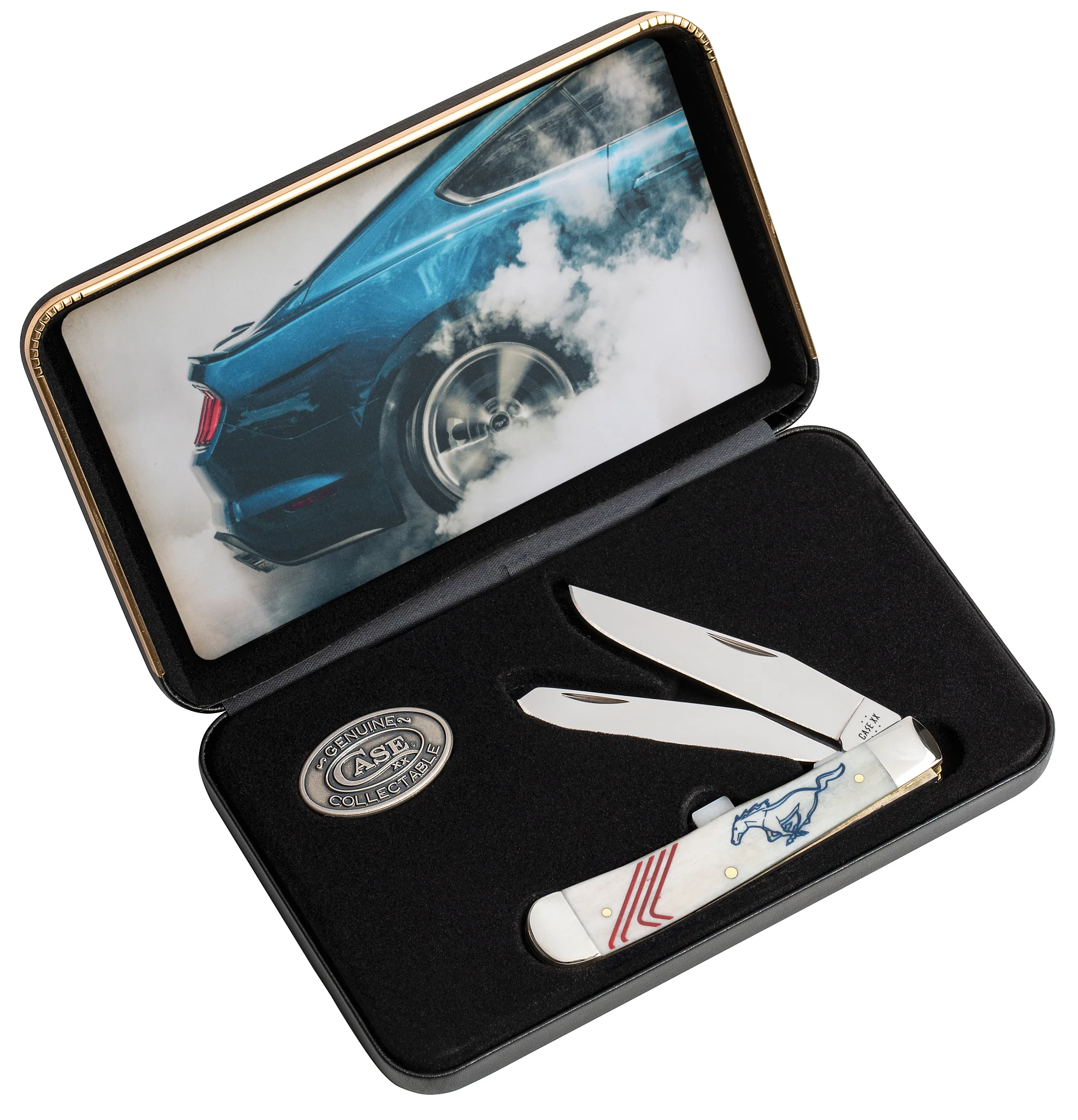 Ford Mustang Embellished Smooth Natural Bone Trapper Gift Set - Image 7