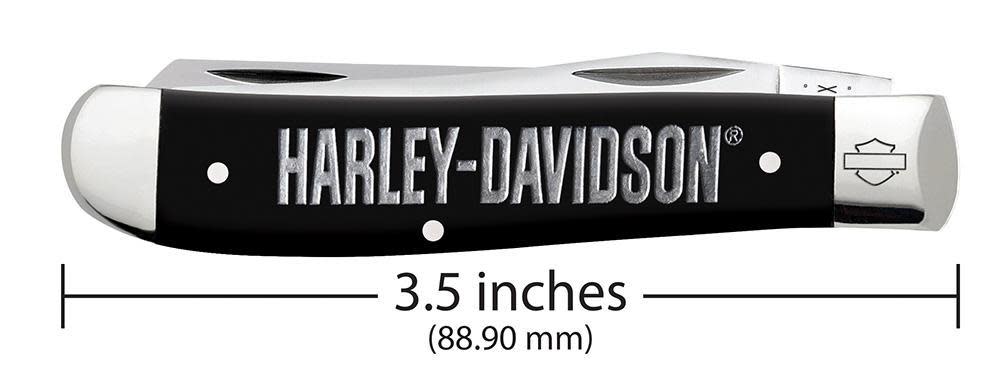 Harley-Davidson® Embellished Smooth Black Synthetic Mini Trapper - Image 3