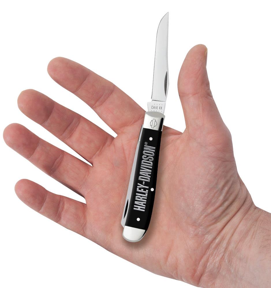 Harley-Davidson® Embellished Smooth Black Synthetic Mini Trapper - Image 6