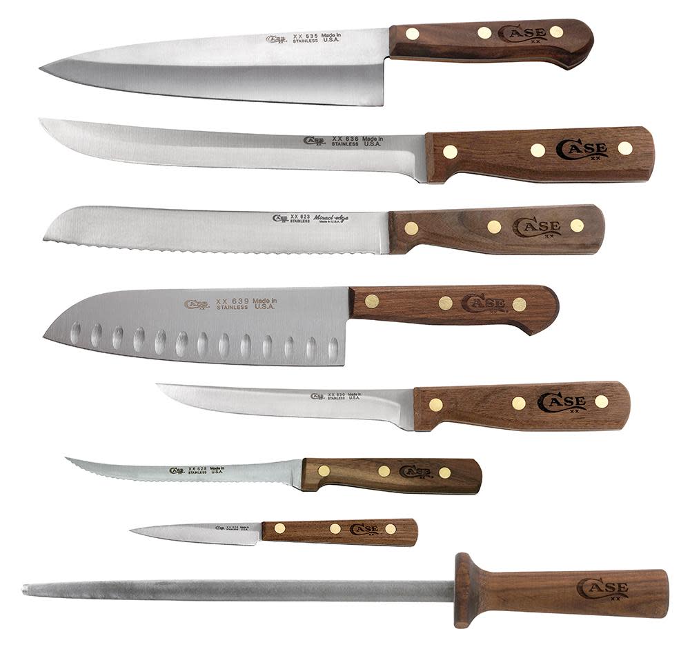 Household Cutlery 9-Piece Block Set (Solid Walnut Handles) - Image 3