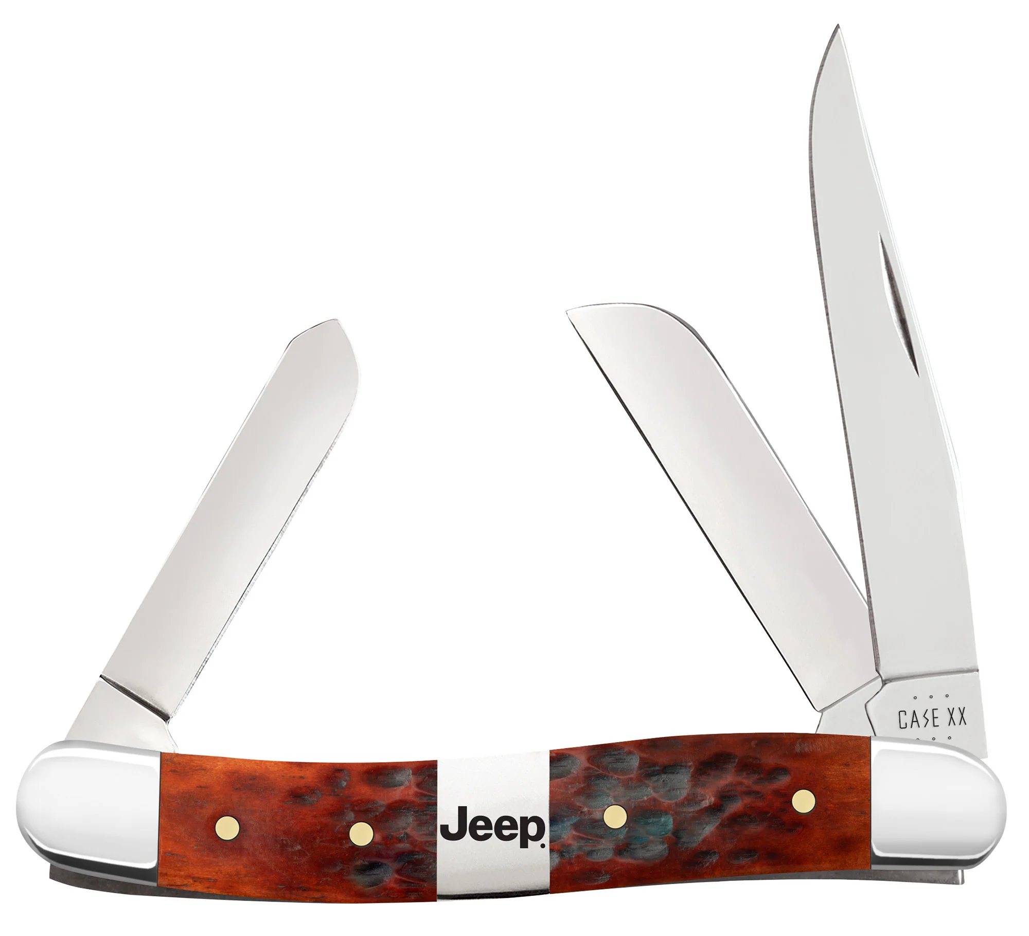 Jeep® Medium Stockman Gift Set - Peach Seed Jig Chestnut Bone w/ Embellished Center Bolster