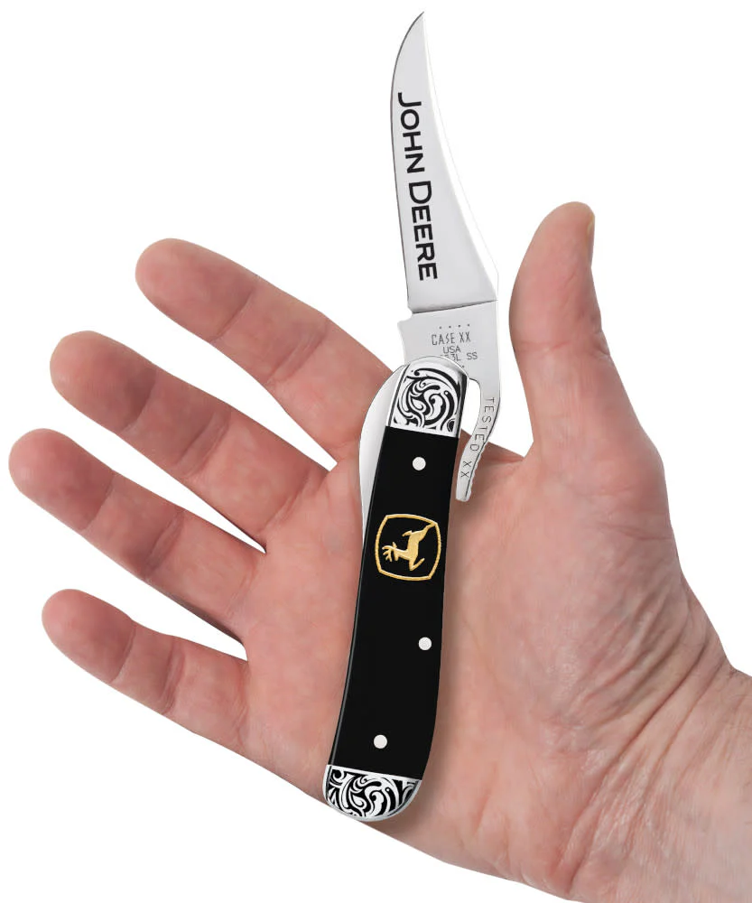 John Deere Embellished Smooth Black Synthetic RussLock® with Embellished Bolsters - Image 5