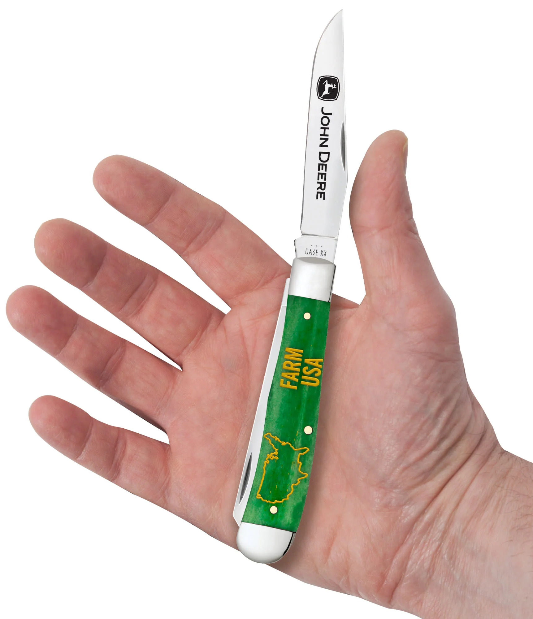 John Deere Embellished Smooth Bright Green Bone Trapper - Image 5