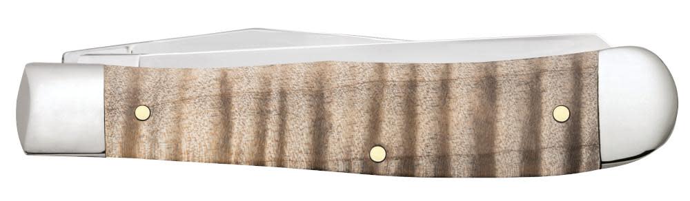John Wayne Embellished Smooth Natural Curly Maple Wood Trapper - Image 3