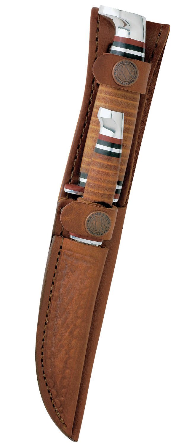 Leather Hunter Two Knife Hunting Set with Leather Sheath - Image 3