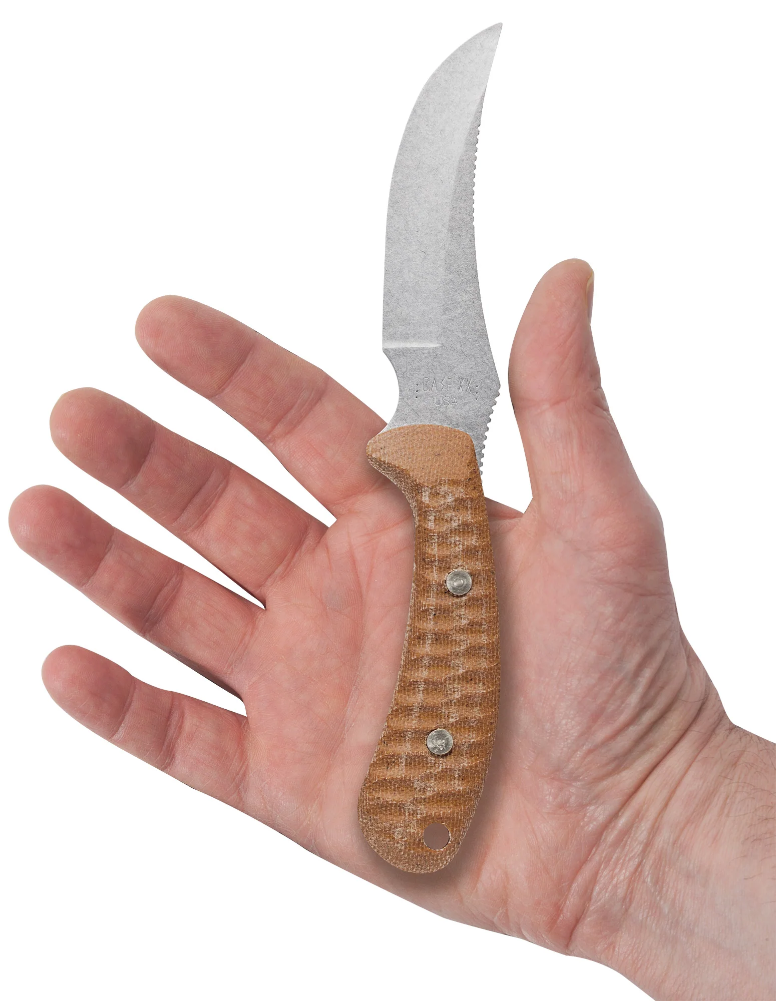 Sculpted Natural Canvas Laminate w/ Red G-10 Ridgeback® Hunter with Sheath - Image 4