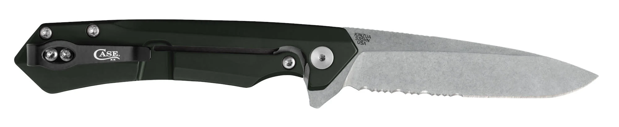 OD Green Anodized Aluminum Kinzua® with Serrated Blade - Image 5