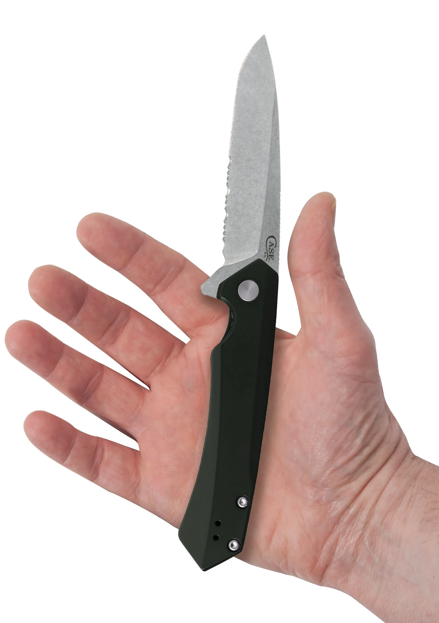 OD Green Anodized Aluminum Kinzua® with Serrated Blade - Image 6