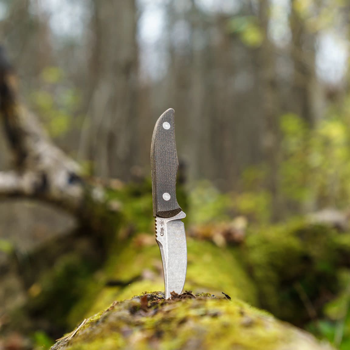 OD Green Burlap Micarta® Hunter CT1 with Embellished Leather Sheath - Image 2