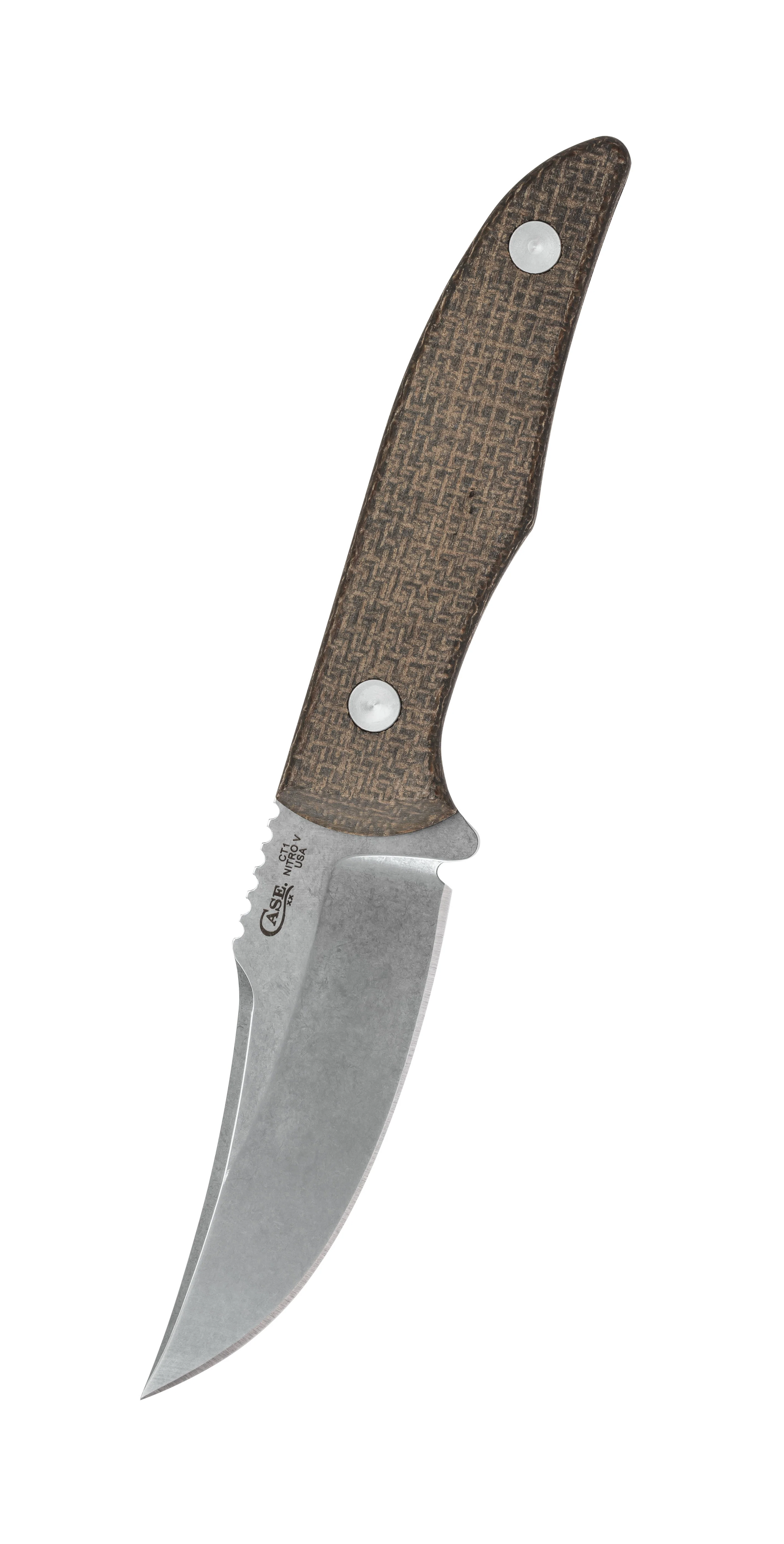 OD Green Burlap Micarta® Hunter CT1 with Embellished Leather Sheath - Image 3