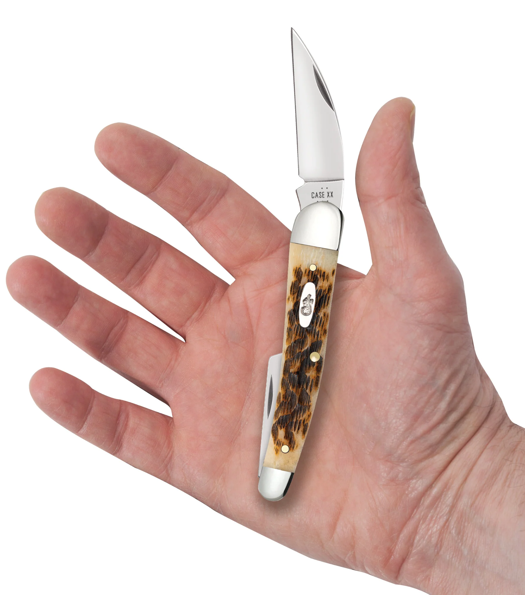 Peach Seed Jig Amber Bone CS Seahorse Whittler - Image 5
