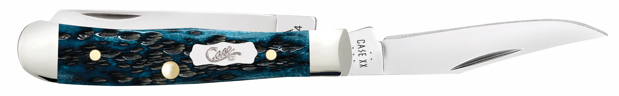 Peach Seed Jig Pocket Worn® Mediterranean Blue Bone Tiny Trapper - Image 4