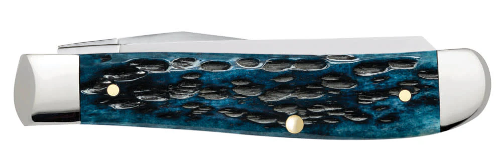 Pocket Worn® Peach Seed Jig Mediterranean Blue Bone Mini Trapper - Image 3