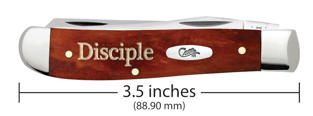 Religious Sayings Matthew 28: 19-20 Embellished Smooth Chestnut Bone Mini Trapper - Image 3
