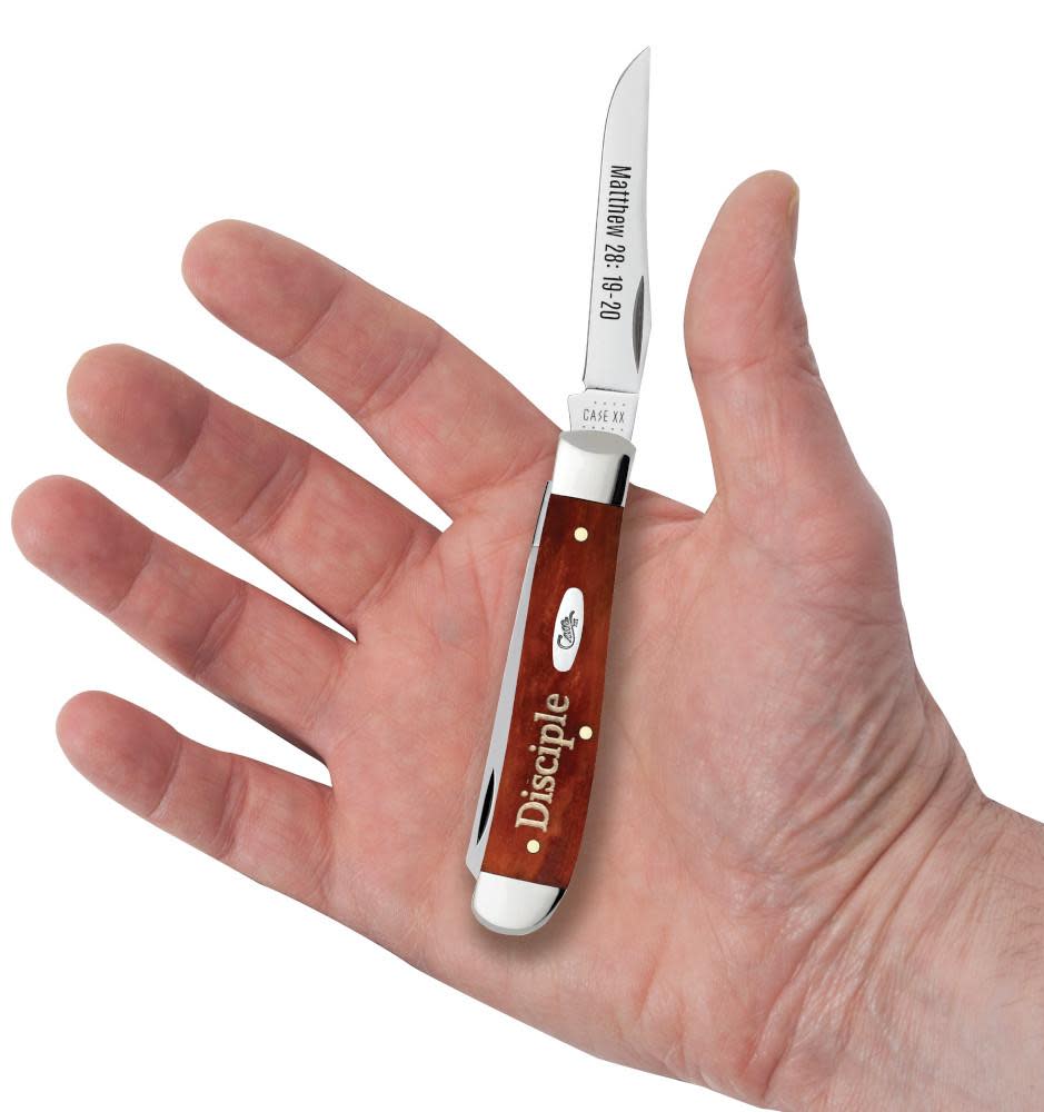 Religious Sayings Matthew 28: 19-20 Embellished Smooth Chestnut Bone Mini Trapper - Image 6