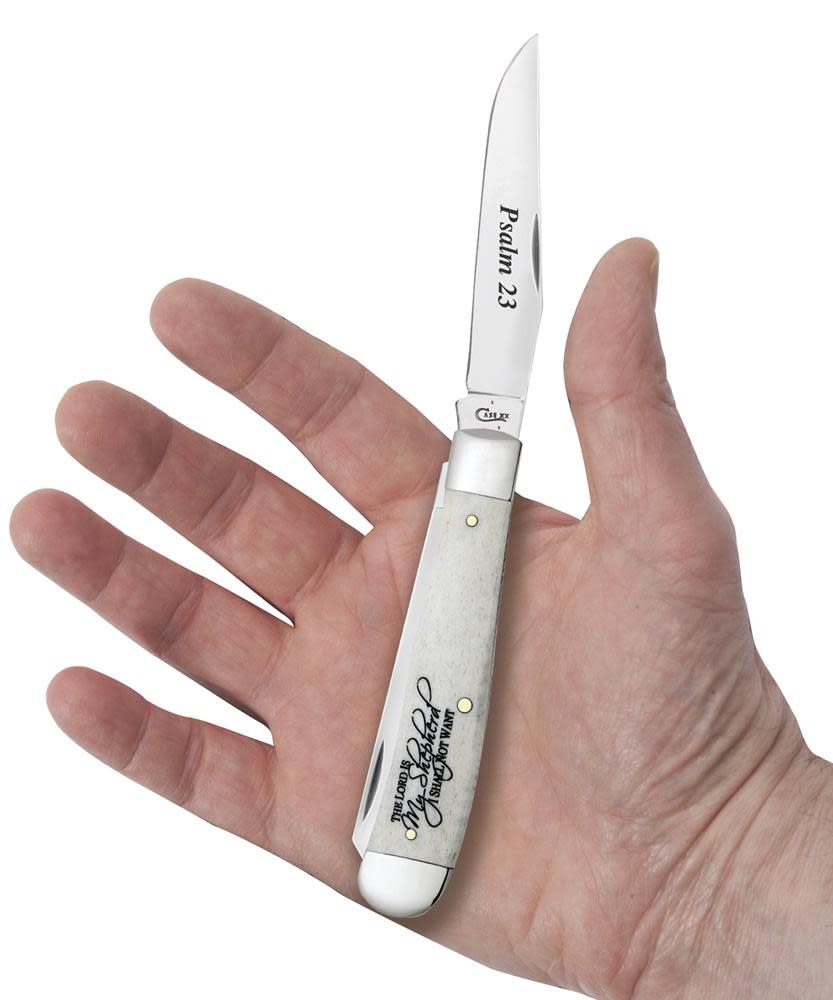 Religious Sayings Psalm 23 Embellished Smooth Natural Bone Trapper - Image 5
