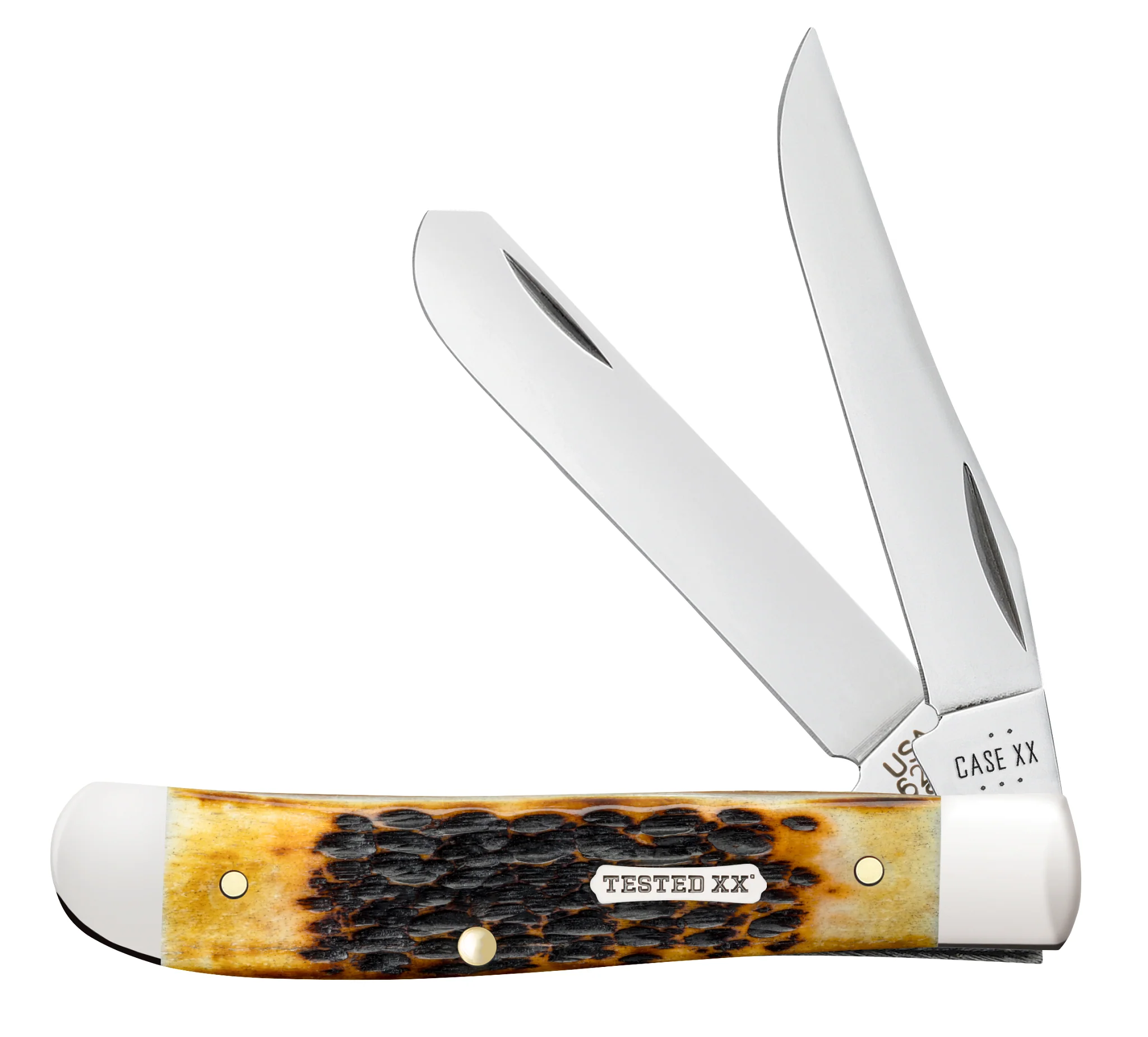 Rogers Jigged Burnt Amber Bone CS Mini Trapper
