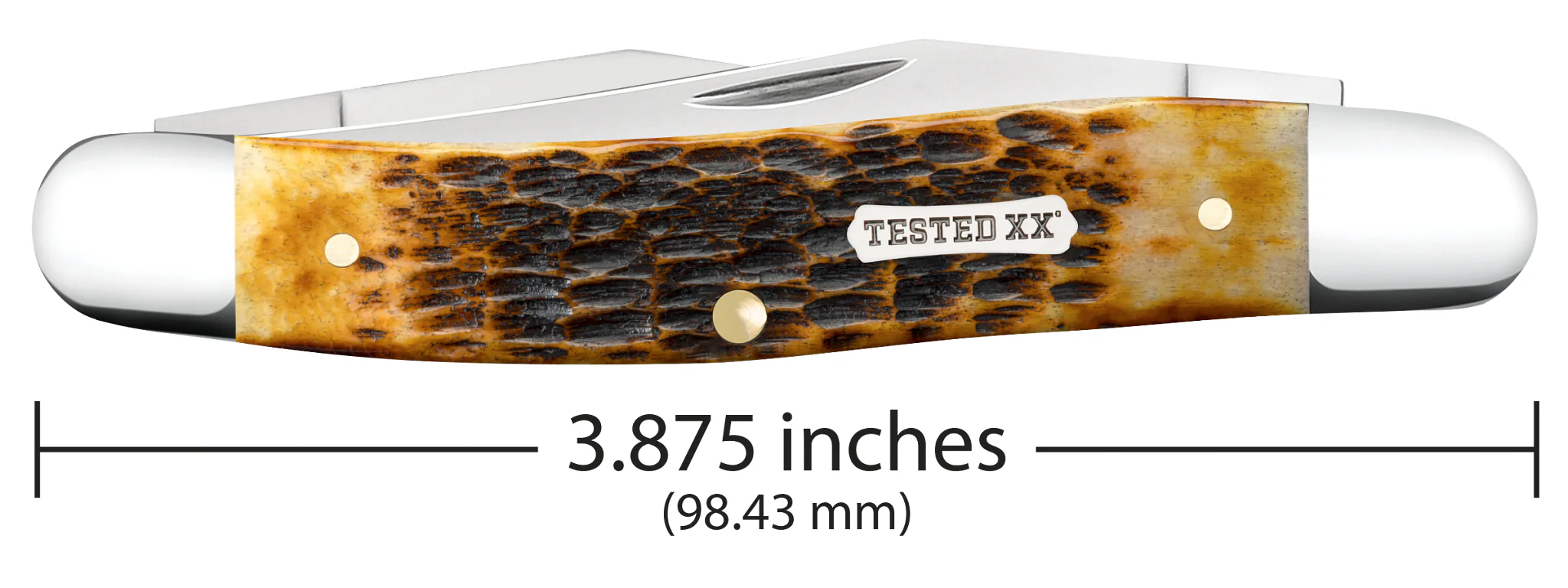 Rogers Jigged Burnt Amber Bone CS Muskrat - Image 2