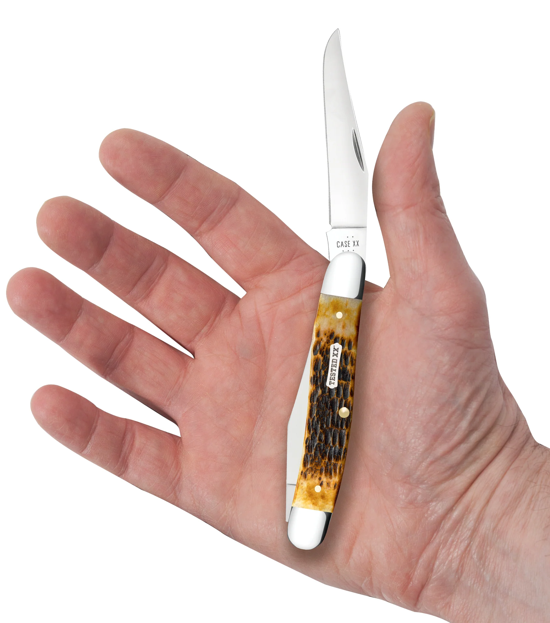 Rogers Jigged Burnt Amber Bone CS Muskrat - Image 5