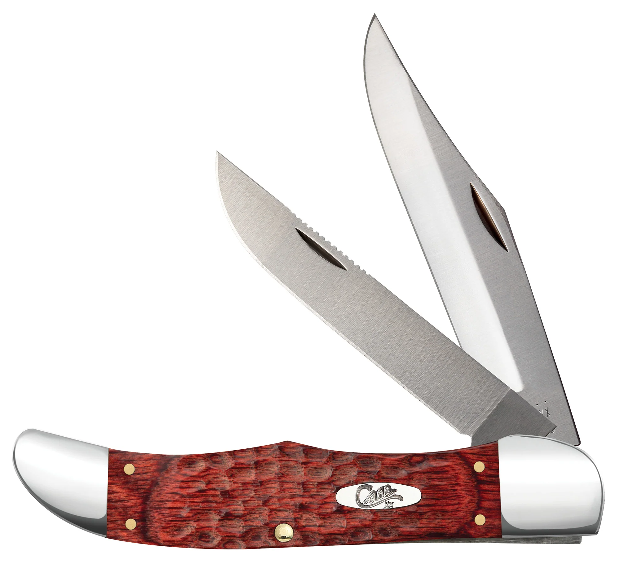 Jigged Dymalux® Rosewood Folding Hunter with Leather Sheath