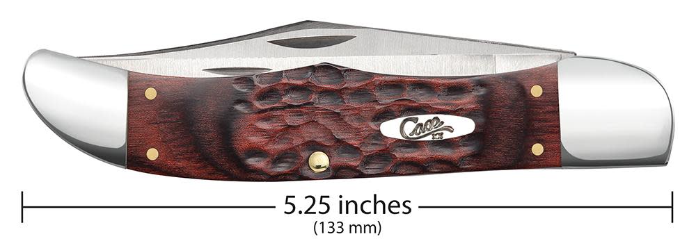 Jigged Dymalux® Rosewood Folding Hunter with Leather Sheath - Image 2