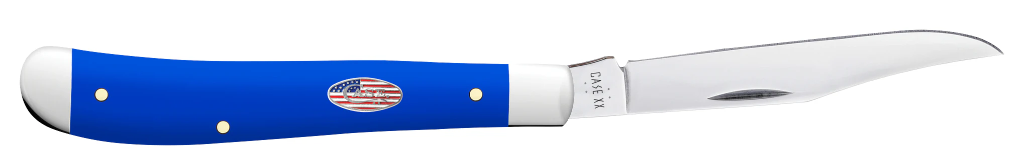Royal Blue Synthetic Smooth Slimline Trapper - Image 4