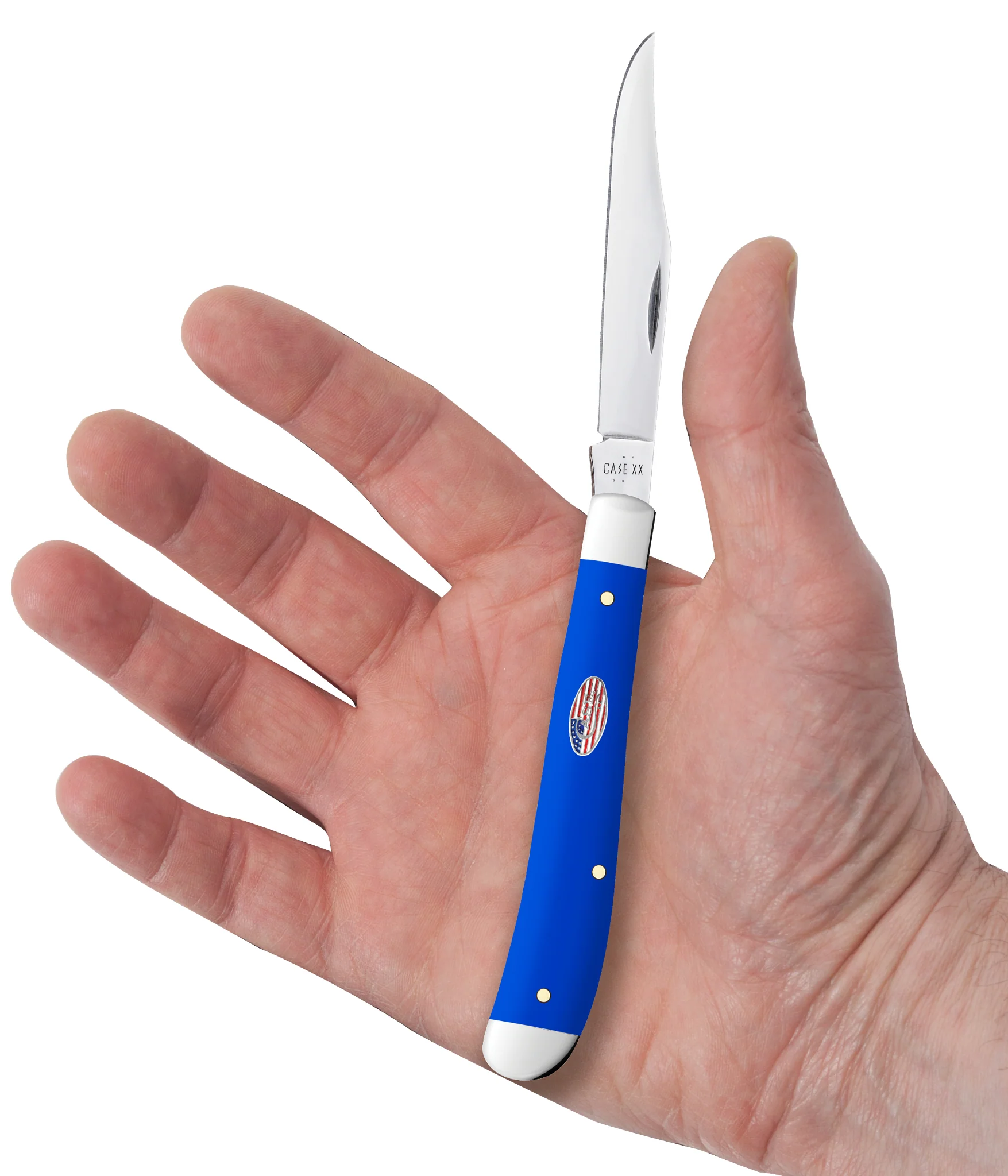Royal Blue Synthetic Smooth Slimline Trapper - Image 5