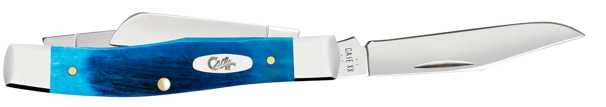 Sawcut Jigged Caribbean Blue Bone Medium Stockman - Image 4