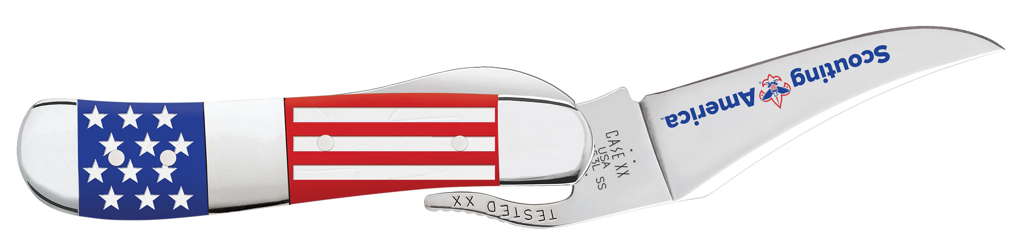 Scouting America™ Embellished Smooth Blue / Red Synthetic Center Bolstered RussLock® - Image 4